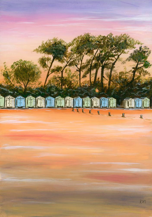 Warm Evening at Avon Beach Huts