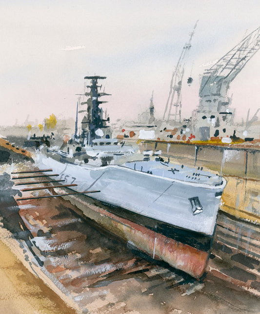 HMS Andromeda in Dry Dock